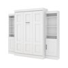 Bestar Edge Full Murphy Bed with 2 Storage Units (102W), White 70893-17